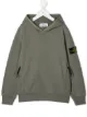Image 1 of Stone Island Junior logo patch long sleeved hoodie