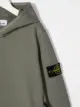 Stone Island Junior logo patch long sleeved hoodie