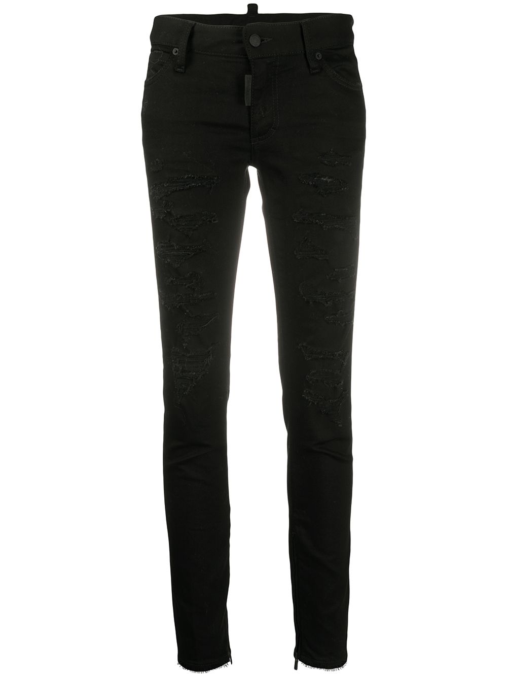 

Dsquared2 skinny jeans con tiro alto - Negro