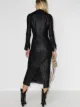 ROTATE Simone ruched midi dress