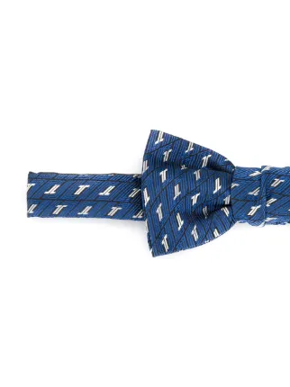 stitch-detail silk bow tie展示图