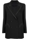 Blazé Milano double-breasted silk blazer - Black