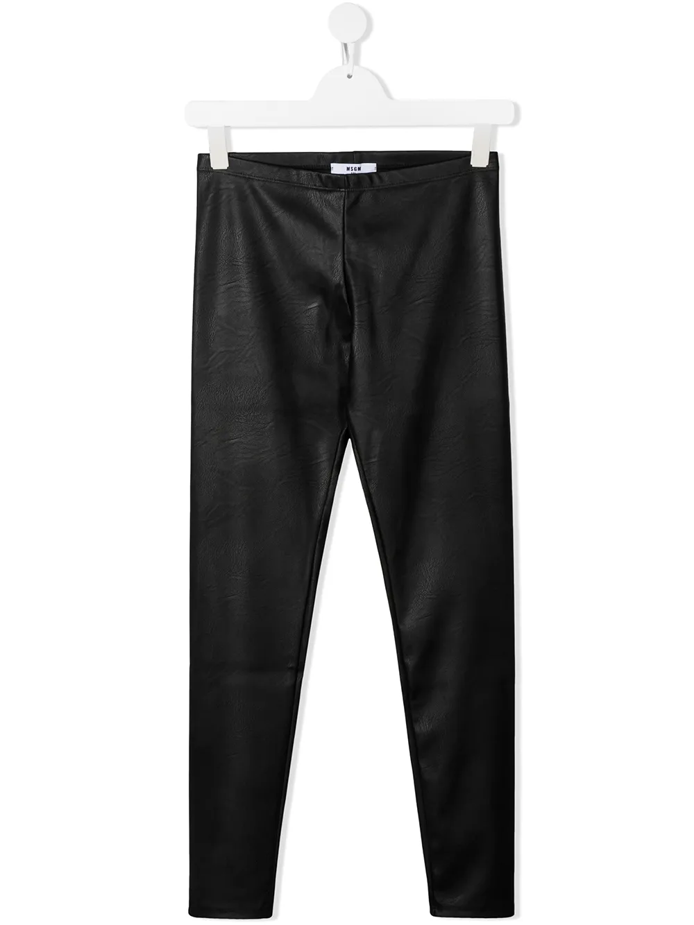 MSGM Kids leggins de piel artificial | negro | Image 1