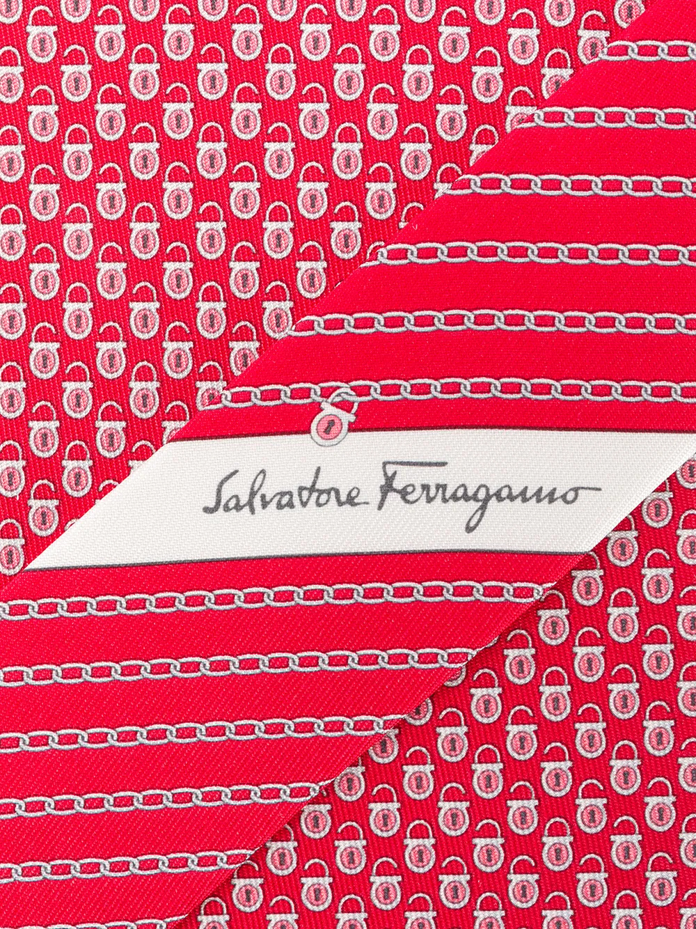 Ferragamo padlock print silk tie | Image 2