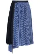 Image 1 of Sacai contrasting-panel pleated midi skirt