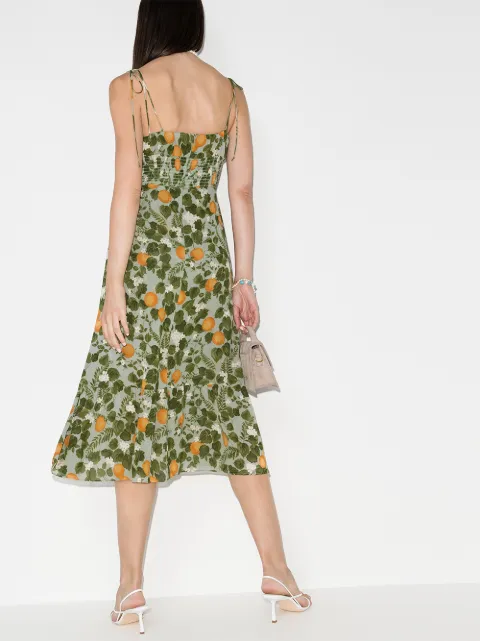 Reformation Embry tie strap midi dress 