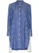Image 1 of Sacai stripe-pattern long-sleeve shirtdress