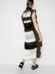 Sacai Vestido midi com recortes de crochê