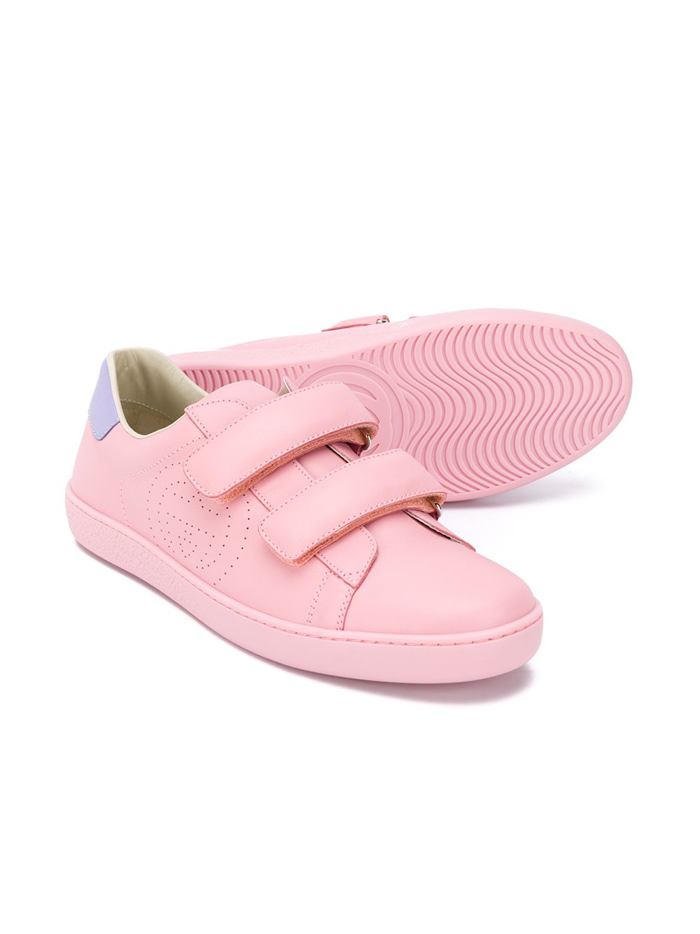 фото Gucci kids кеды на липучках с логотипом gg