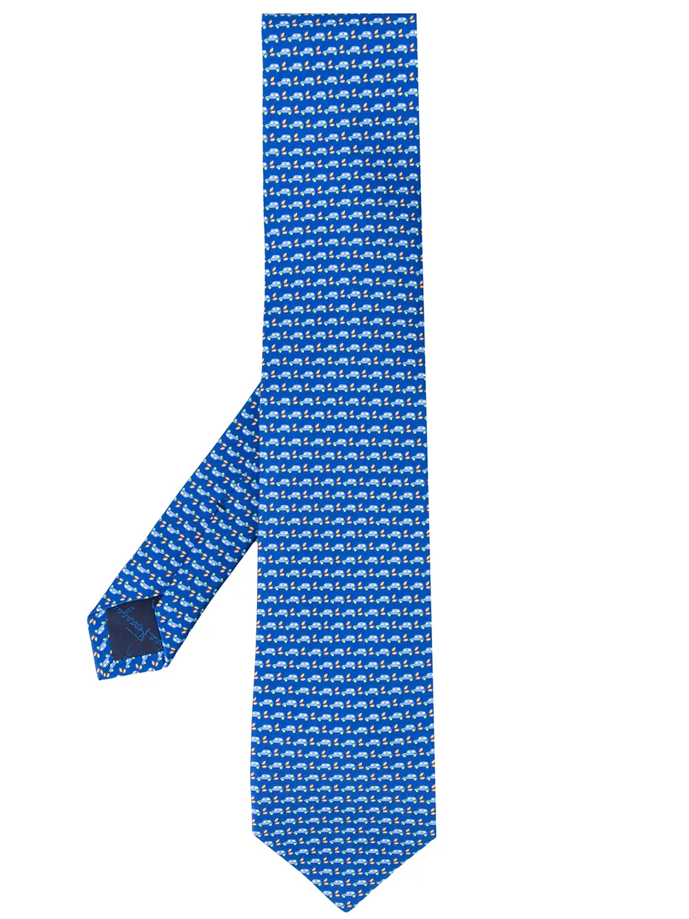 Ferragamo Stropdas met print Blauw