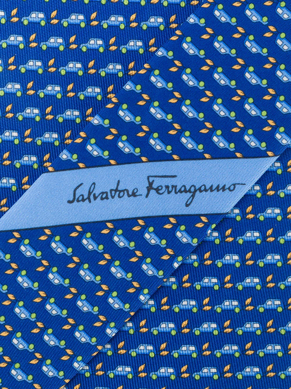 Ferragamo Stropdas met print Blauw