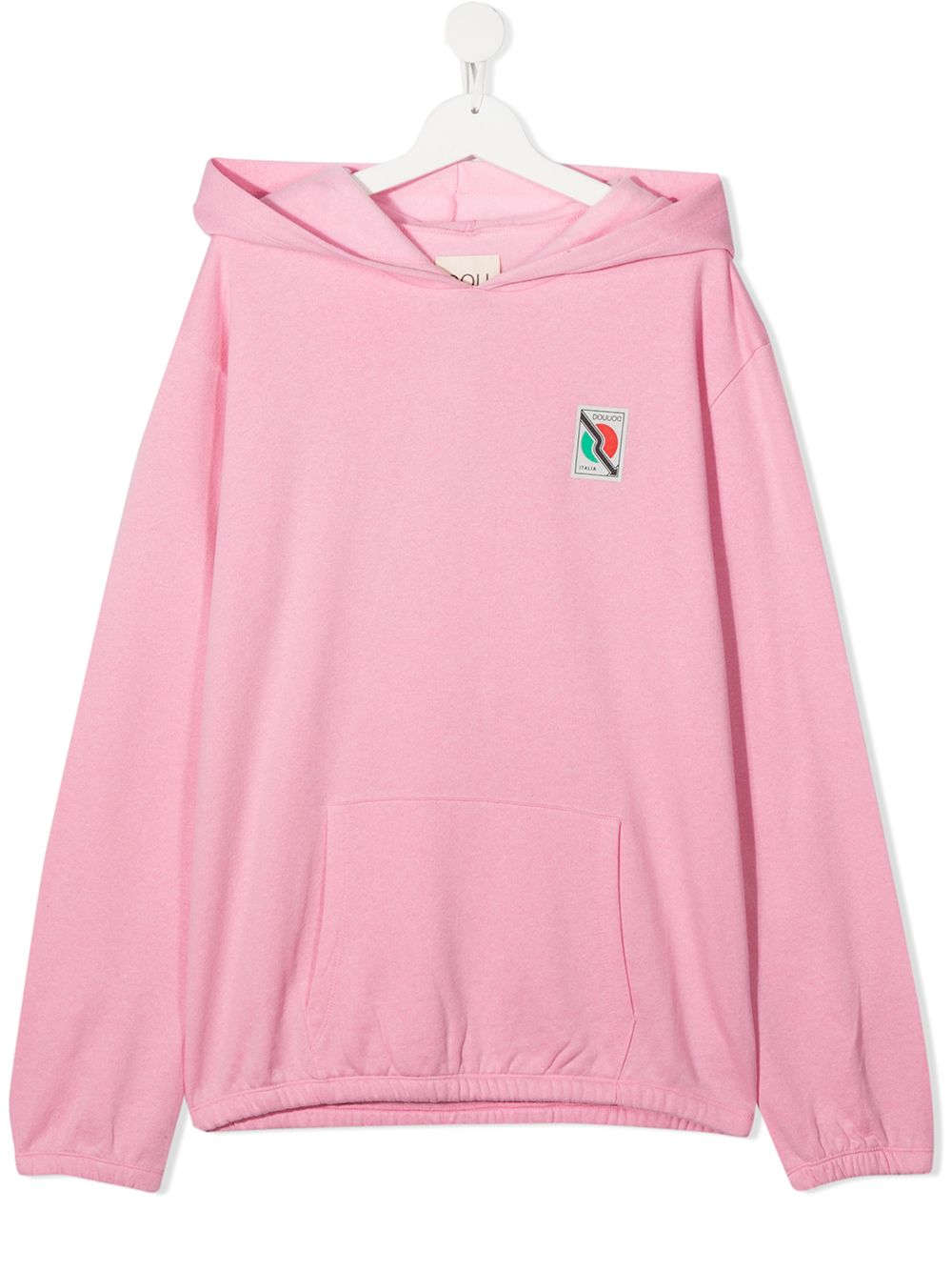 фото Douuod kids teen logo patch loose-fit hoodie