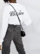 Palm Angels STRAIGHT LEG 5 POCKETS DARK GREY WHITE