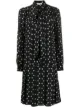 Image 1 of Erdem Magolia pussy bow silk dress