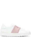 Valentino Garavani Rockstud open leather sneakers - White