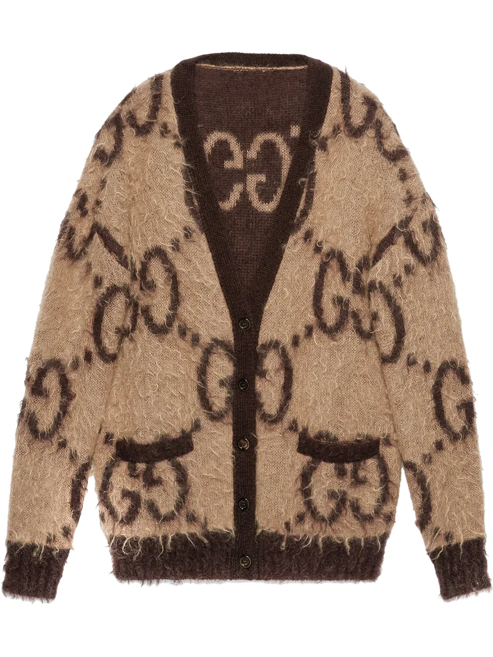 

Gucci GG reversible cardigan - Brown