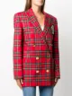 Balmain tartan double-breasted blazer