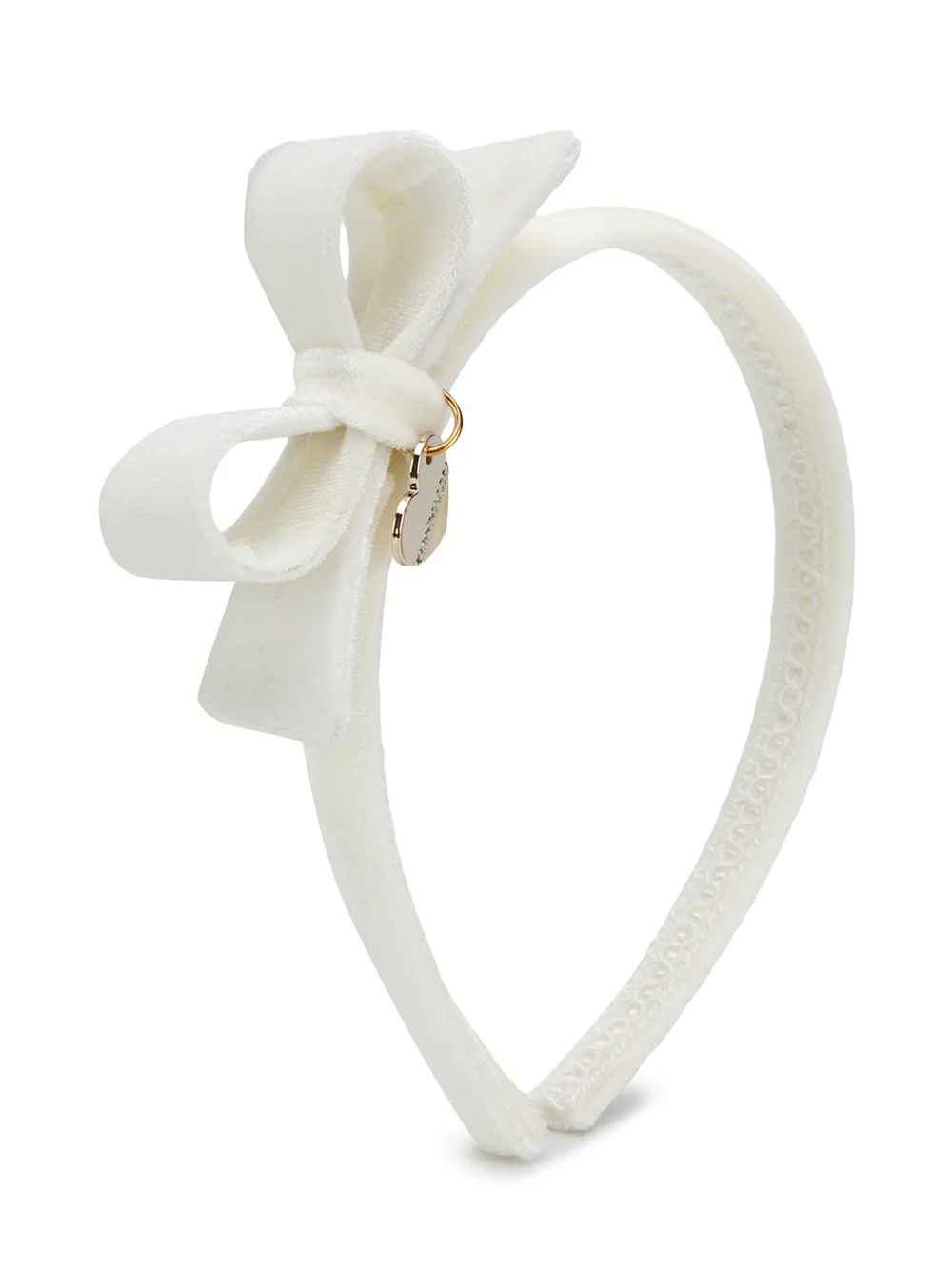 Monnalisa Haarband met strik detail Wit