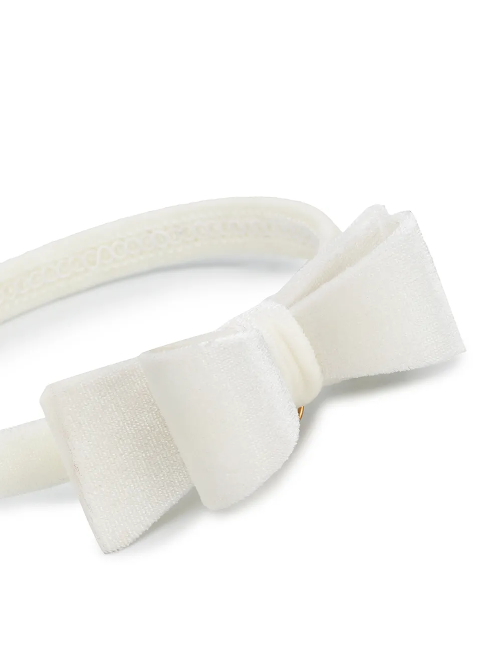 Monnalisa Haarband met strik detail Wit