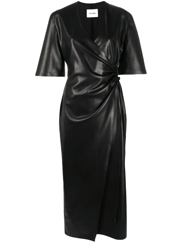 express faux leather dress