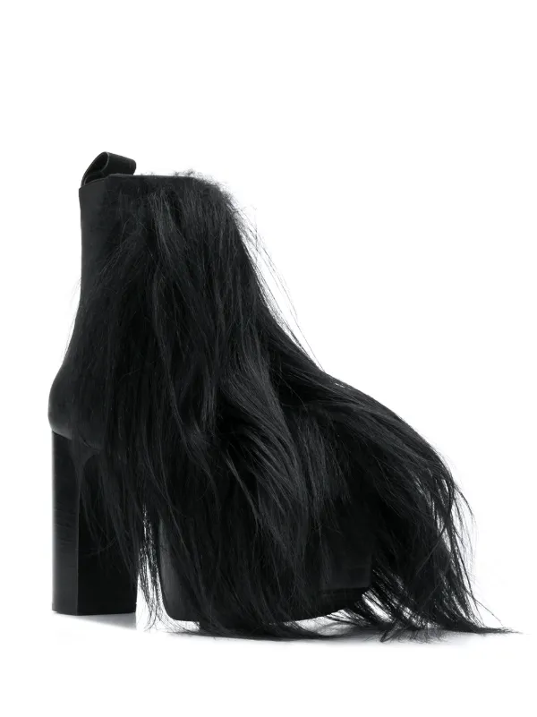 long hair fur boots