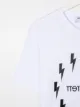 Neil Barrett Kids TEEN lightning logo print T-shirt