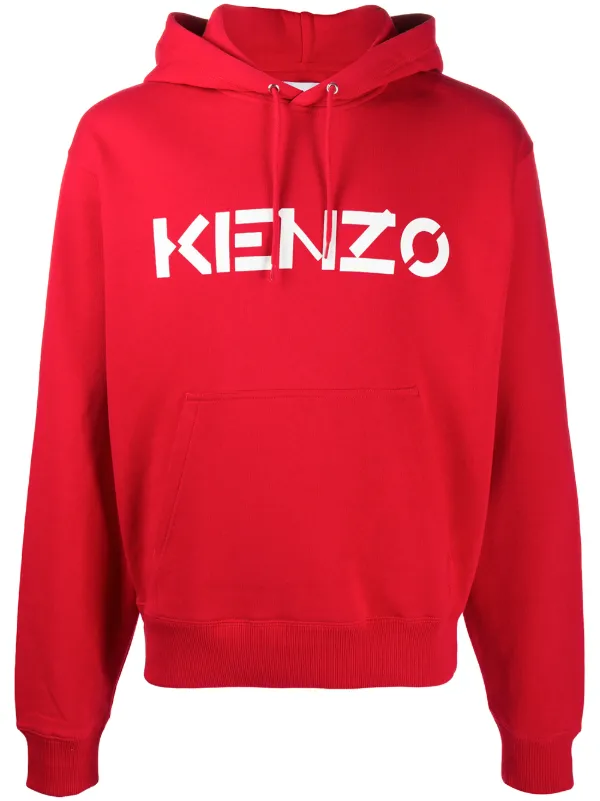 kenzo logo hooded sweatshirt