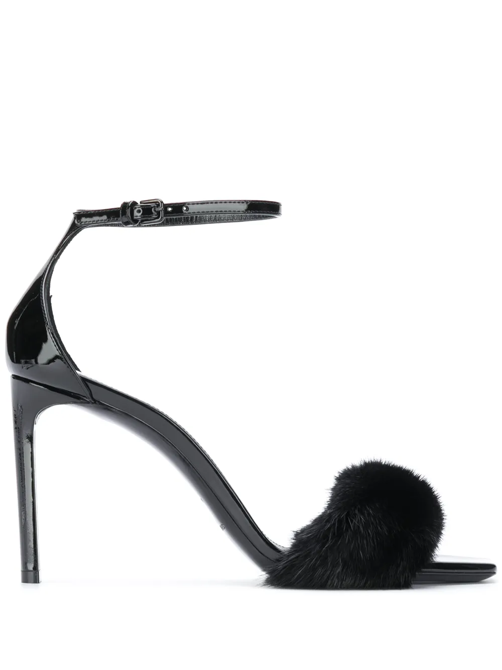 Saint Laurent sandales à bride cheville - Noir Top Merken Winkel