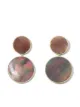 Image 1 of IPPOLITA 18kt yellow gold Polished Rock Candy large Snowman brown shell earrings