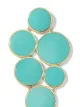 IPPOLITA 18kt yellow gold Polished Rock Candy 6-stone circle cluster turquoise earrings
