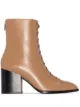 Image 1 of aeyde lace-up 75mm calf leather boots