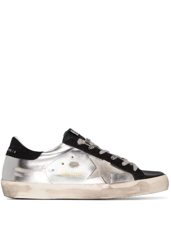 Golden goose silver superstar sneakers Clearance