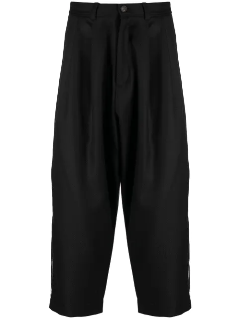 Isabel Benenato drop-crotch cropped trousers