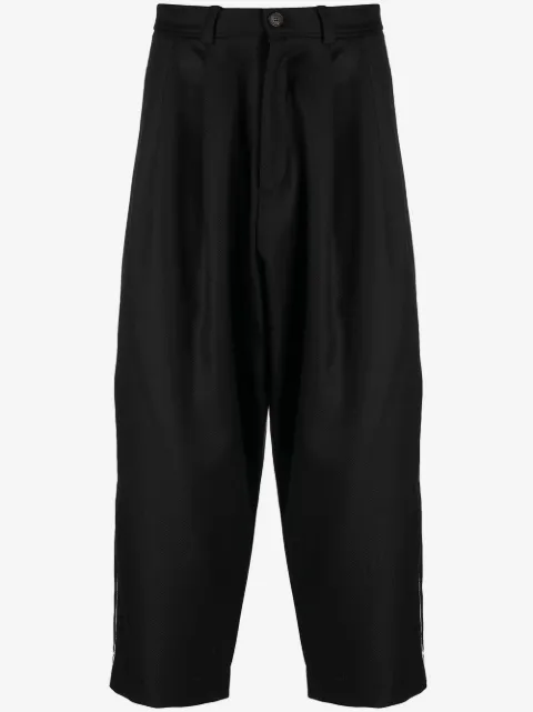 Isabel Benenato drop-crotch cropped trousers