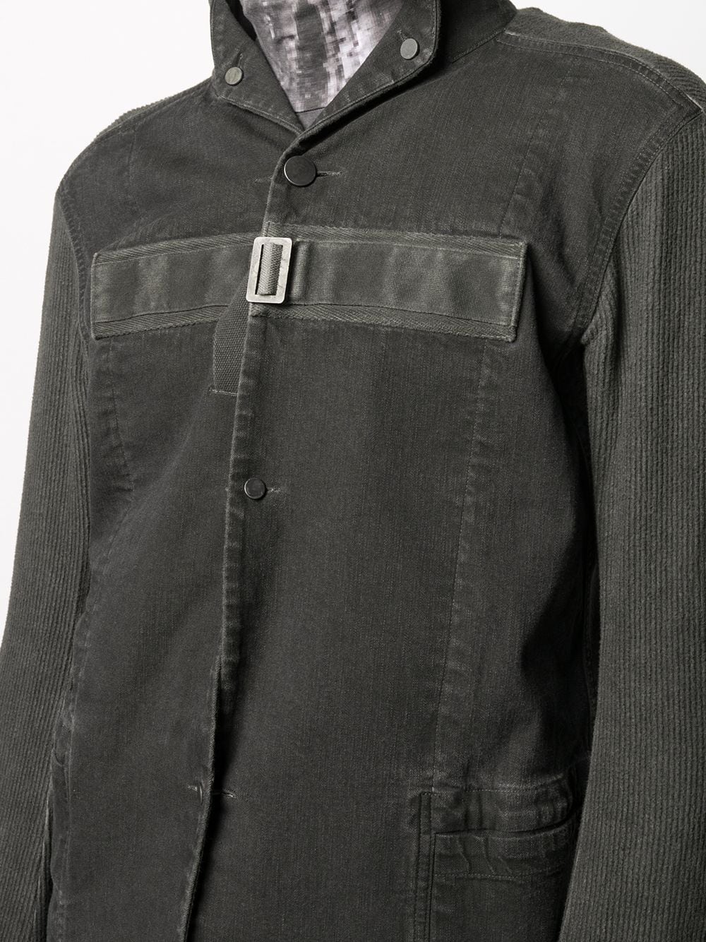фото Boris bidjan saberi джинсовая куртка с контрастной вставкой