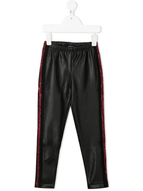 Monnalisa embellished biker trousers