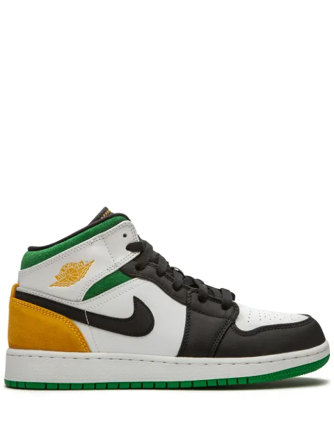 Jordan Kids Air Jordan 1 Mid SE  "Laser Orange/Lucky Green" sneakers