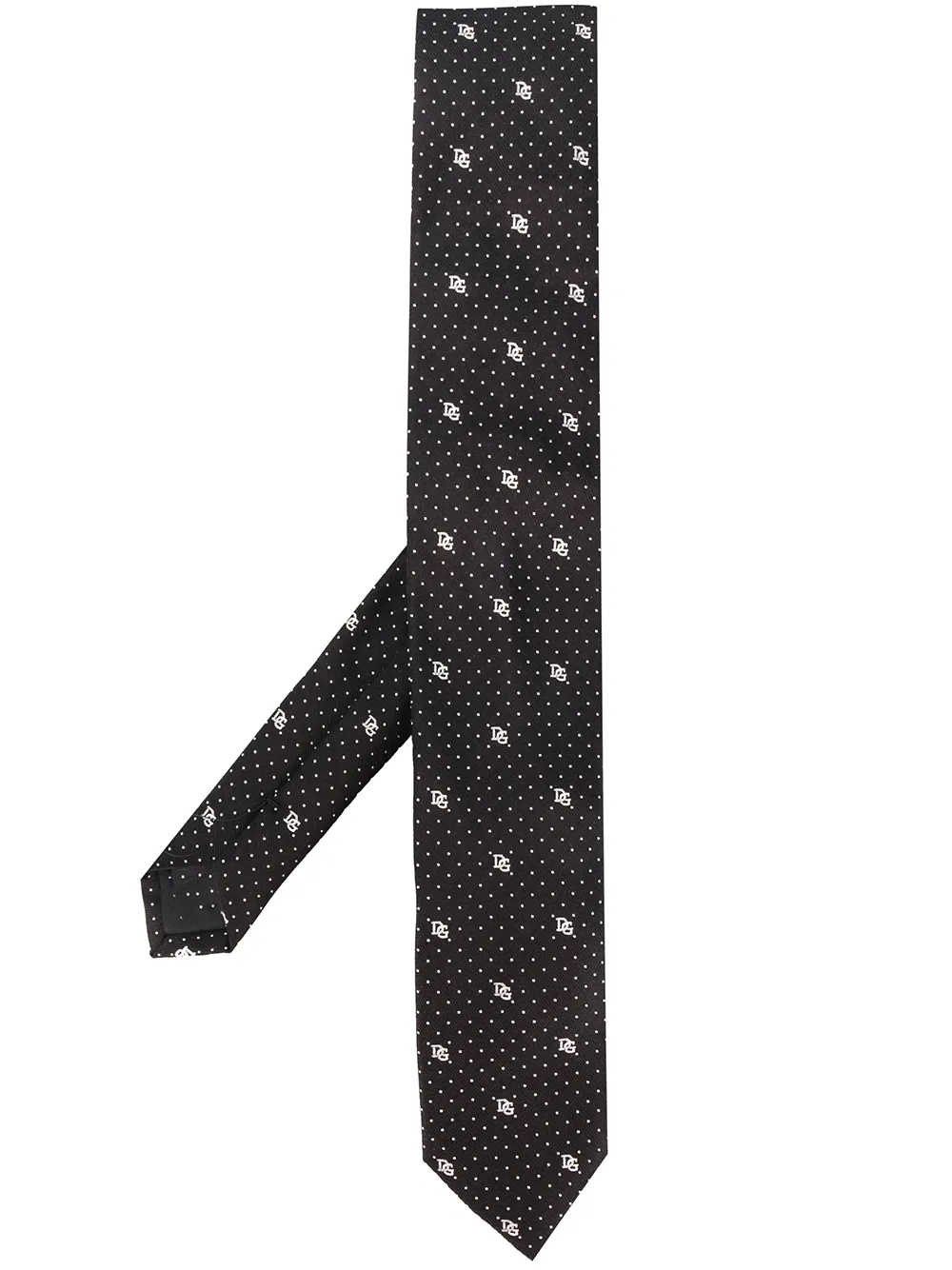Image 1 of Dolce & Gabbana logo print pointed tie