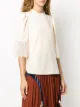 See by Chloé lace-panelled crepe blouse