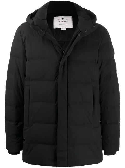 Woolrich logo embroidered padded coat