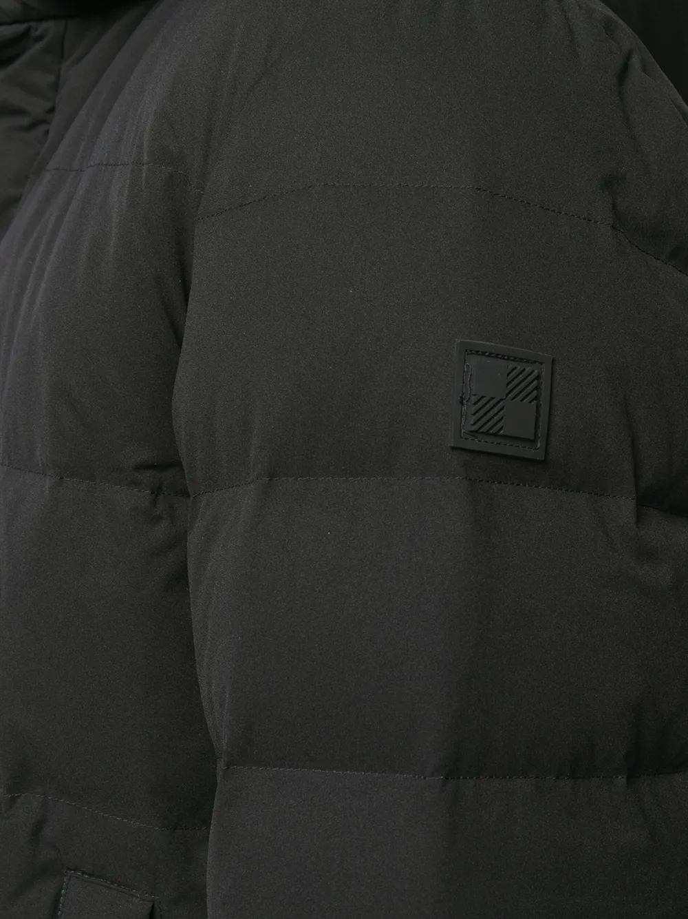 Woolrich Jas met geborduurd logo Zwart