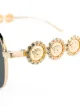 Versace Eyewear نظارة شمس بإطار أفياتور وزينة ميدوسا
