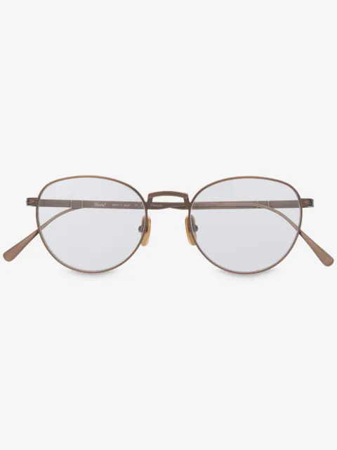 Persol round bronze frame sunglasses
