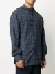 Kiton check hooded shirt