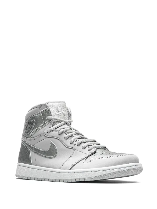 Air jordan 1 silver on sale