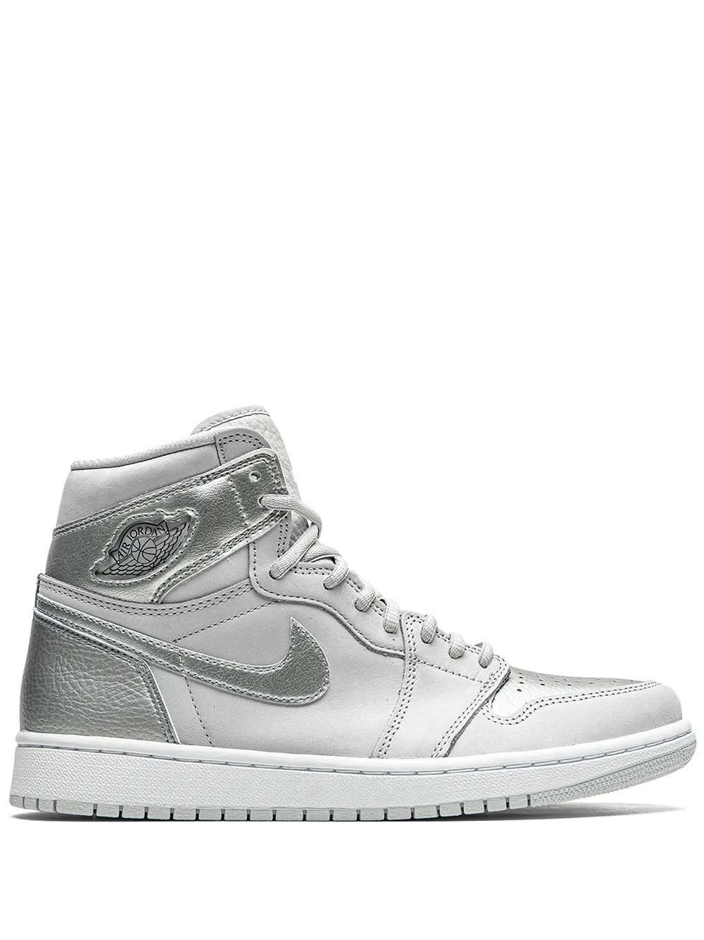 Jordan 1 best sale white metallic silver