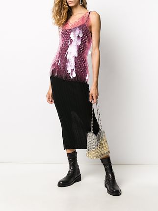 sequinned chain link tank top展示图