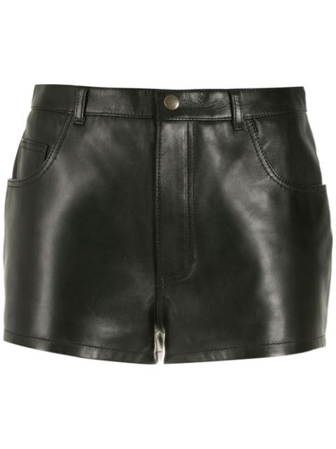 Saint Laurent petite leather shorts