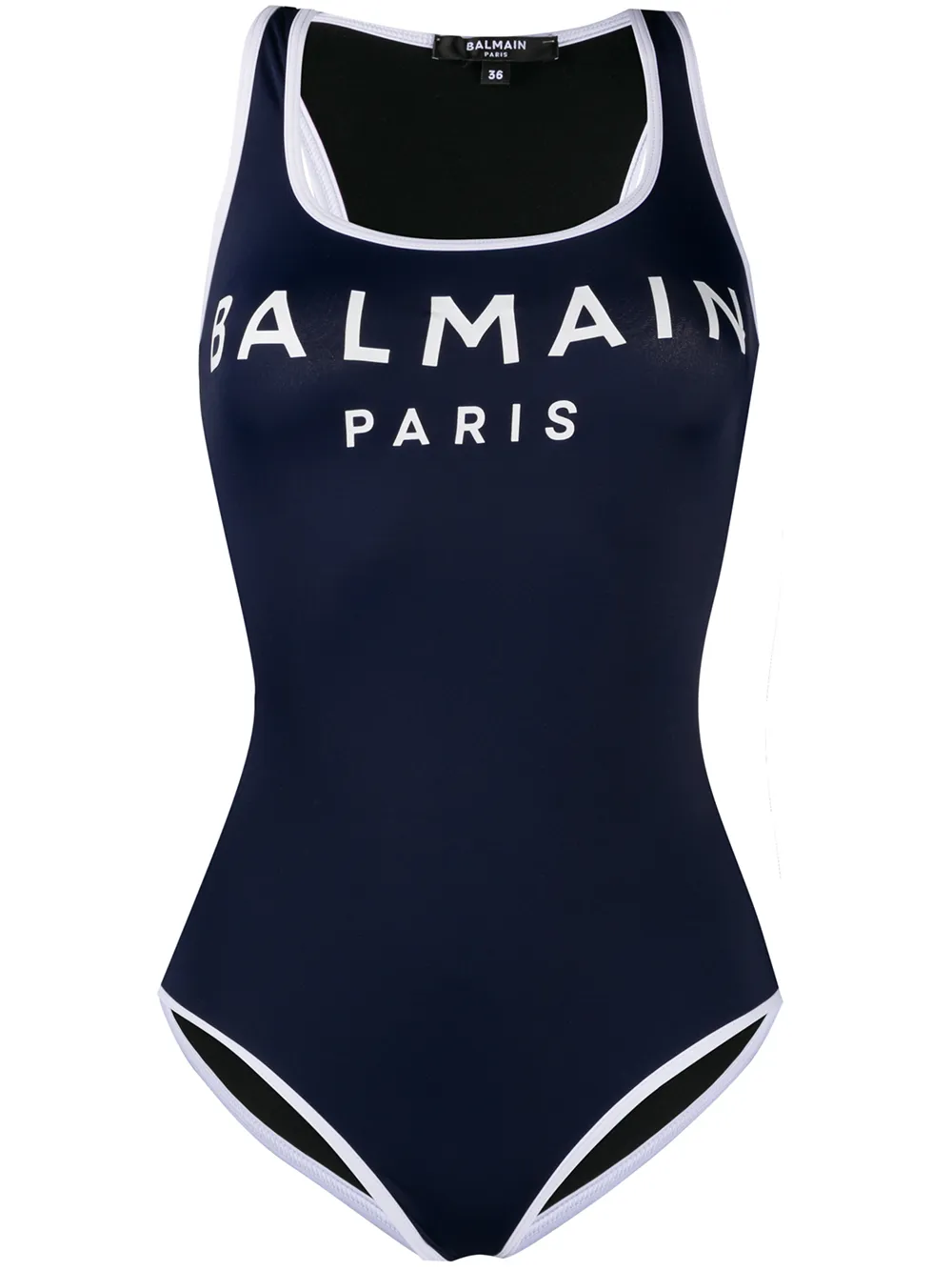 Balmain Badpak met logo Blauw