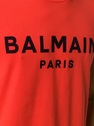 Balmain logo植绒T恤展示图